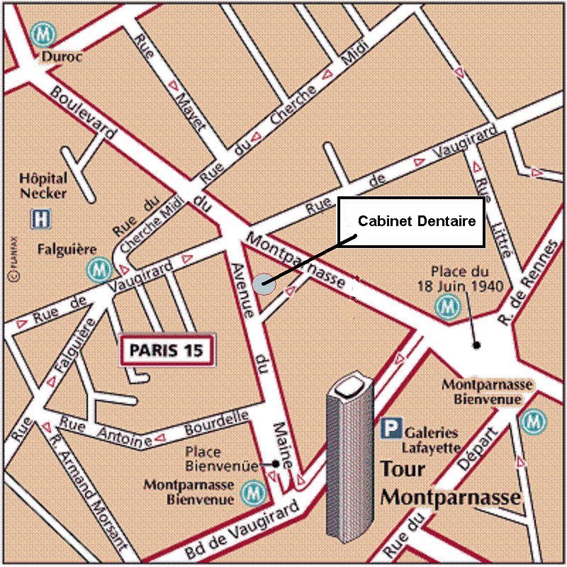 Localisation et accès au cabinet dentaire  Localisation et accès au cabinet dentaire